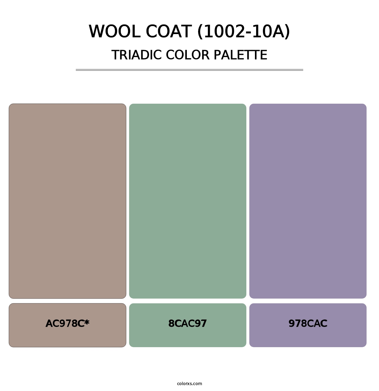 Wool Coat (1002-10A) - Triadic Color Palette
