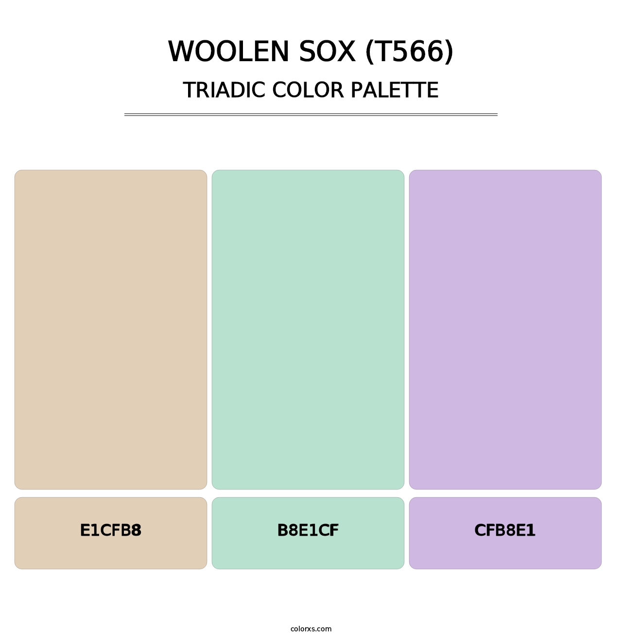 Woolen Sox (T566) - Triadic Color Palette