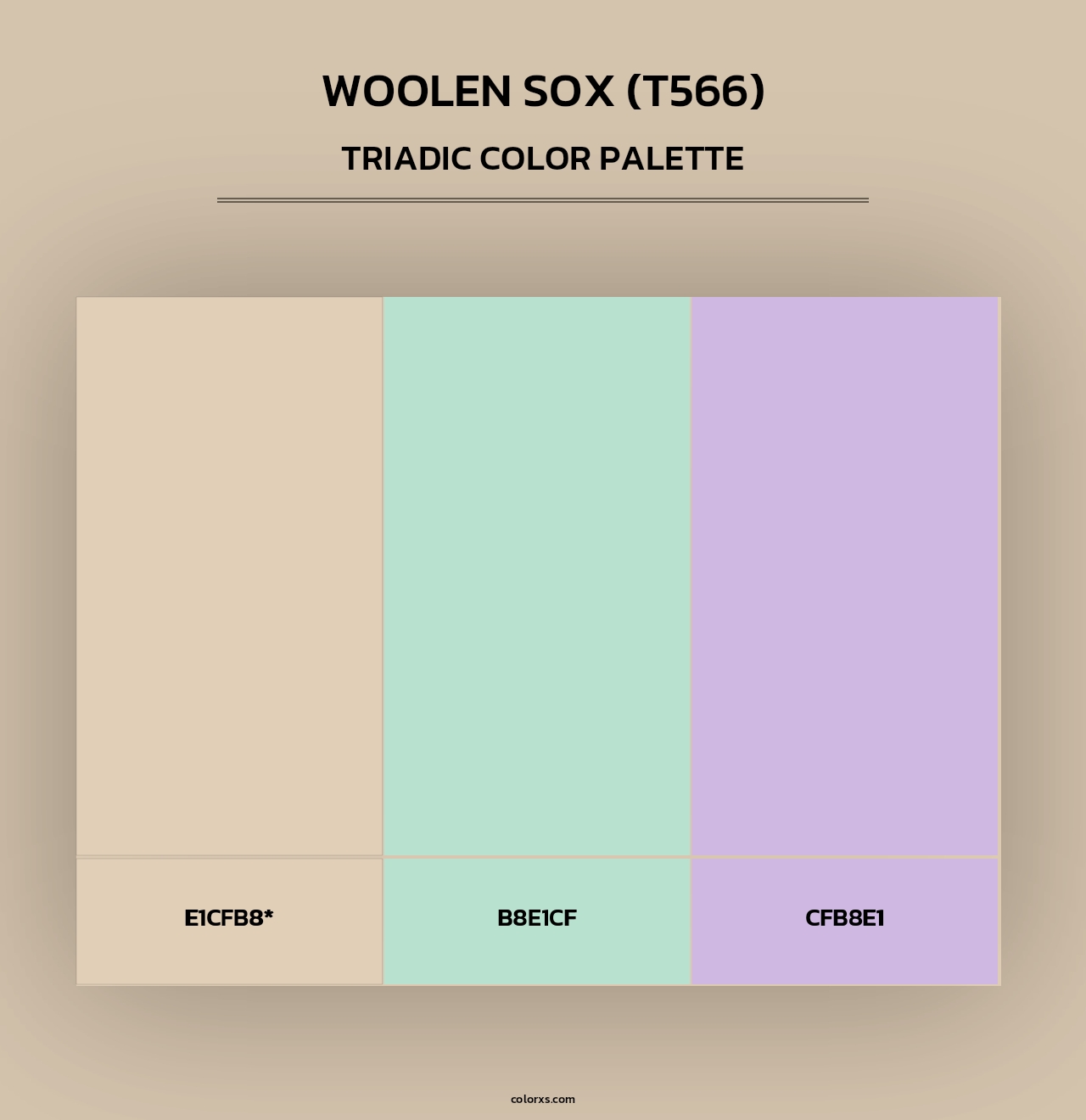 Woolen Sox (T566) - Triadic Color Palette