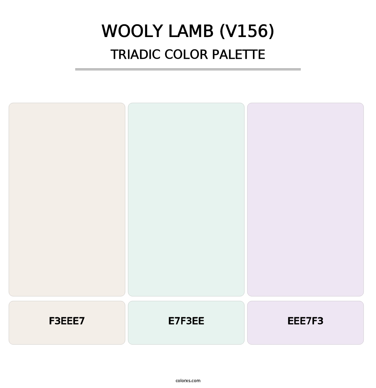 Wooly Lamb (V156) - Triadic Color Palette