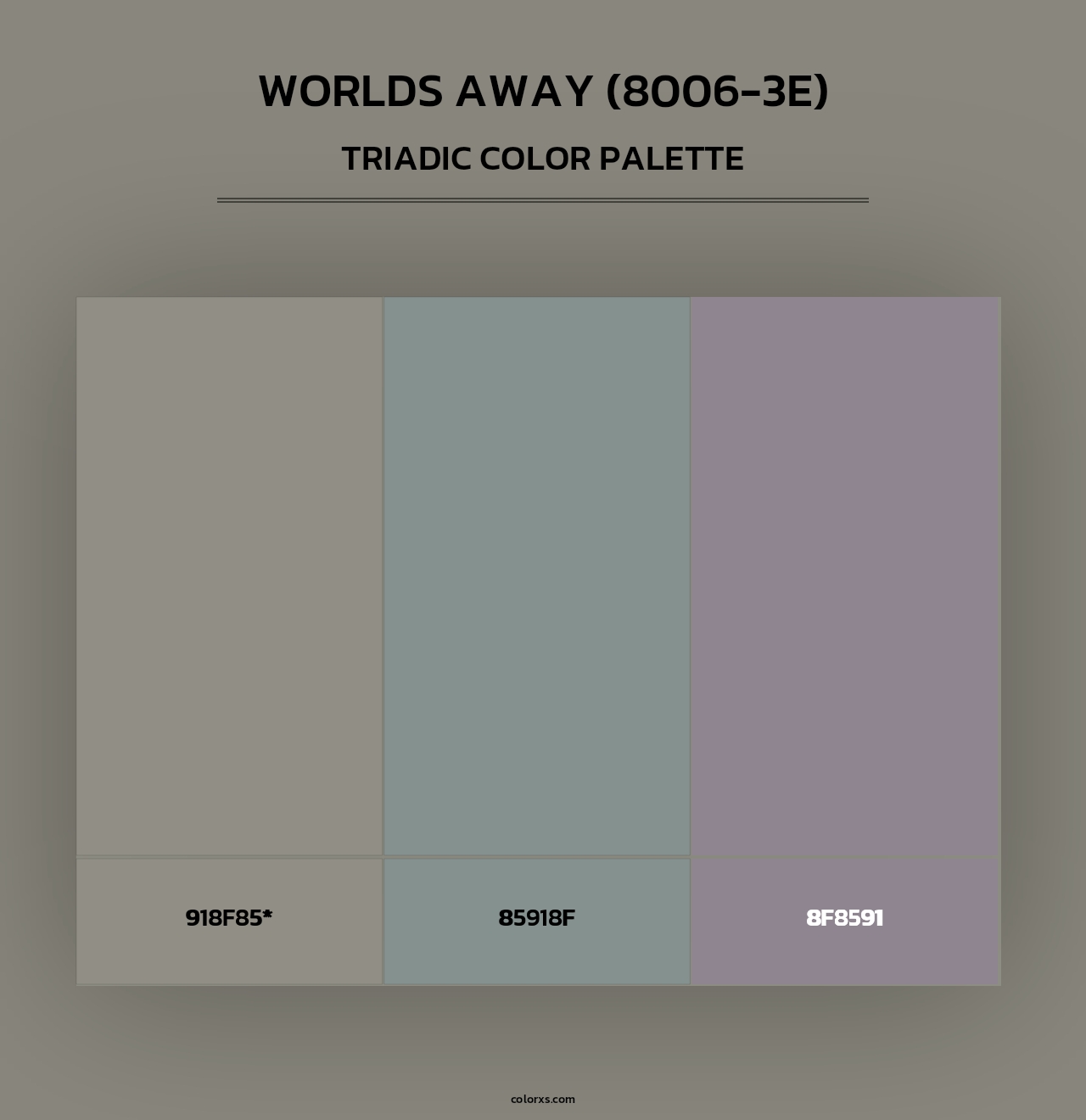 Worlds Away (8006-3E) - Triadic Color Palette
