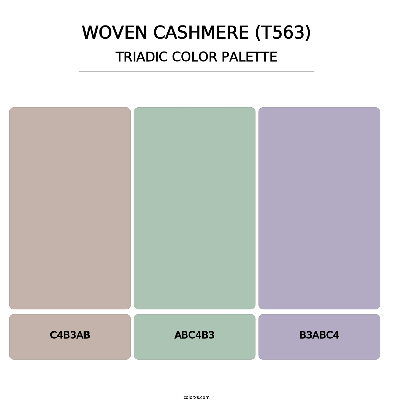 Woven Cashmere (T563) - Triadic Color Palette