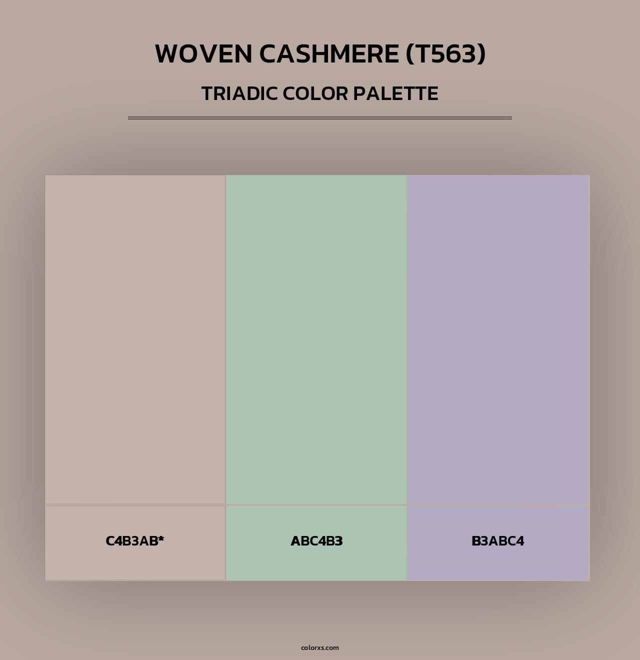 Woven Cashmere (T563) - Triadic Color Palette