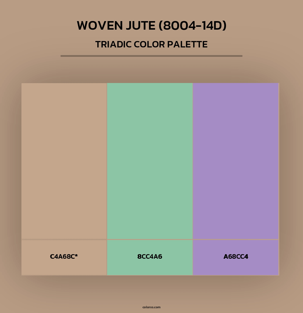Woven Jute (8004-14D) - Triadic Color Palette
