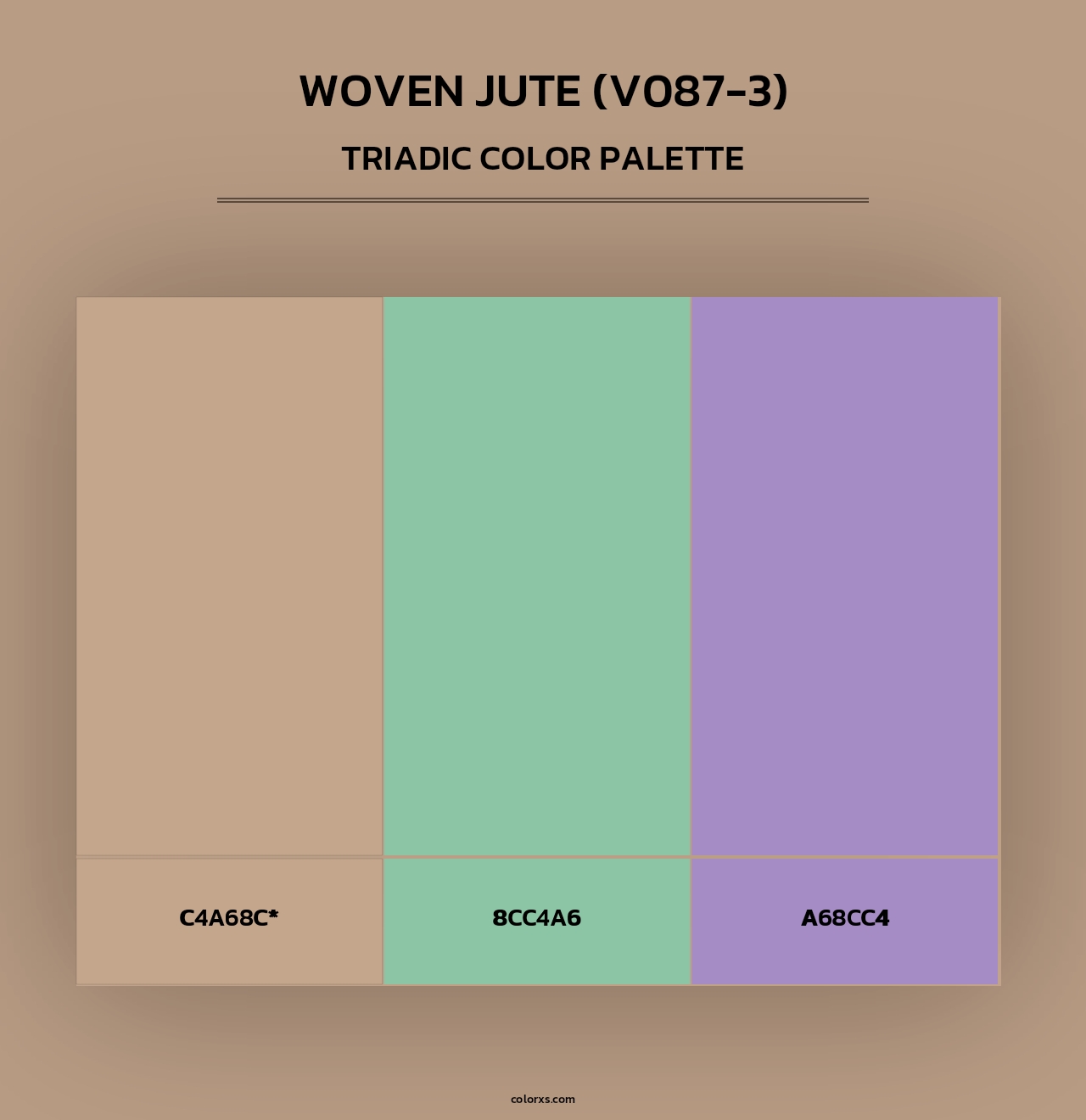 Woven Jute (V087-3) - Triadic Color Palette