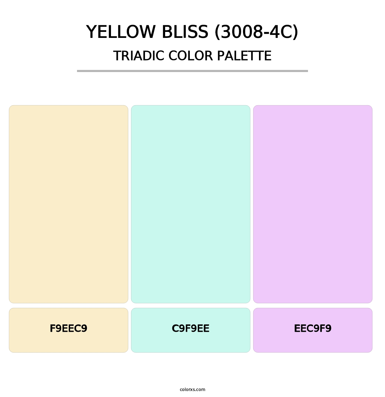 Yellow Bliss (3008-4C) - Triadic Color Palette
