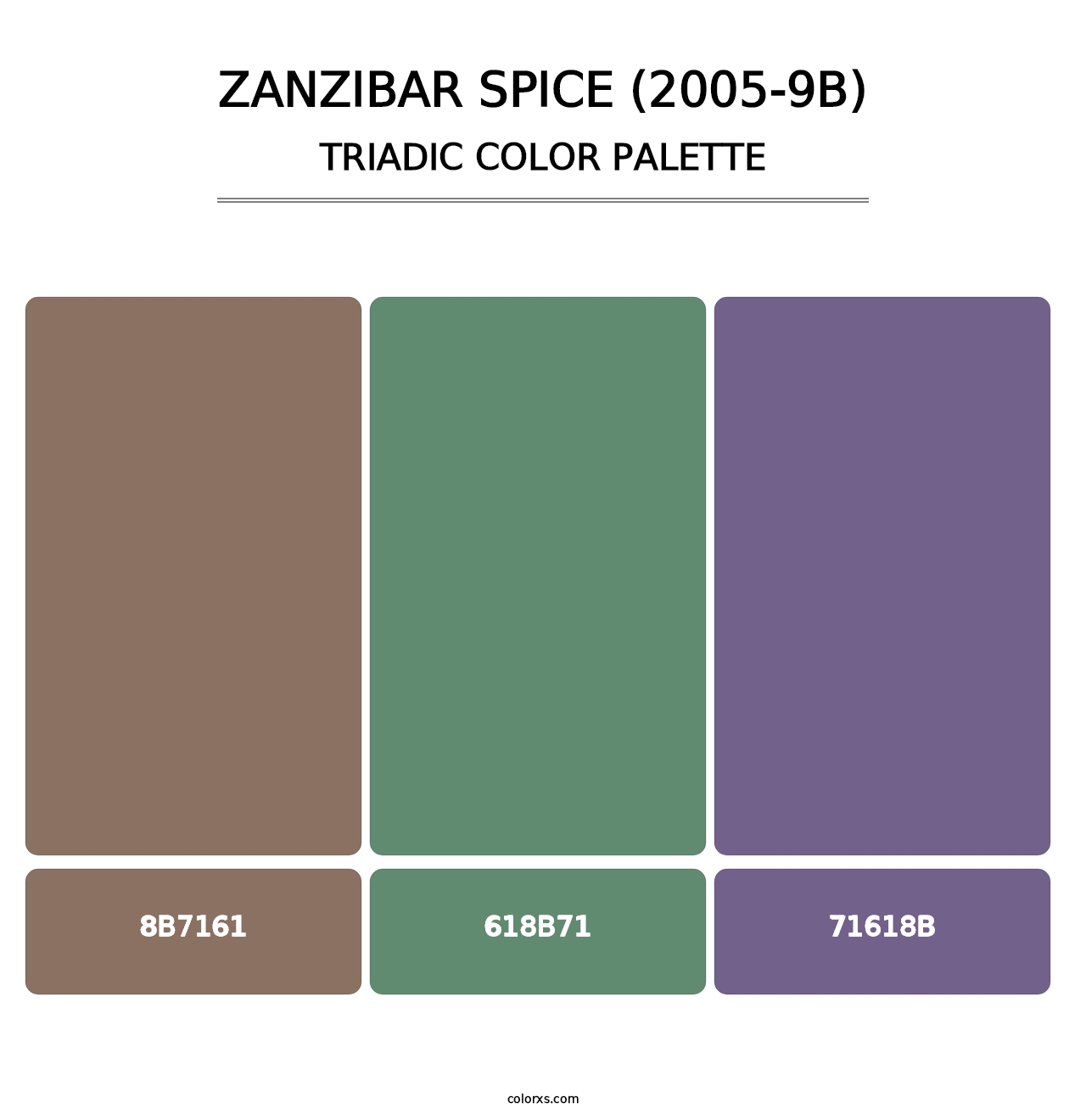 Zanzibar Spice (2005-9B) - Triadic Color Palette