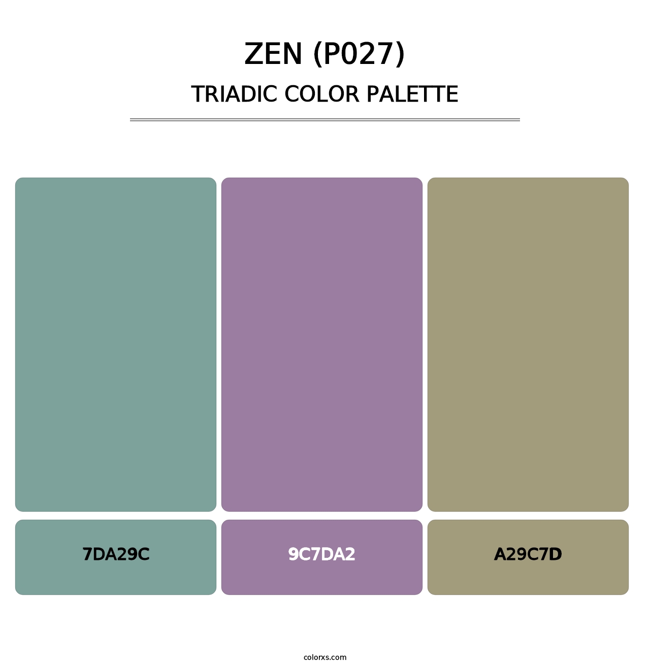 Zen (P027) - Triadic Color Palette