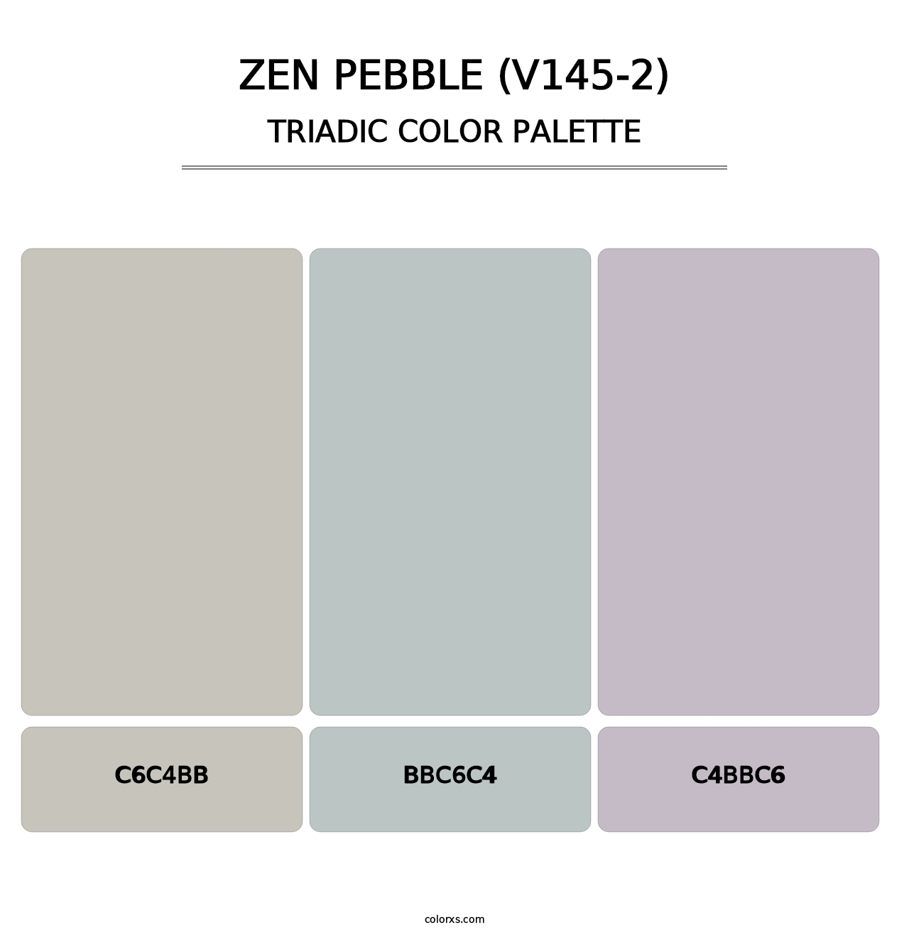 Zen Pebble (V145-2) - Triadic Color Palette