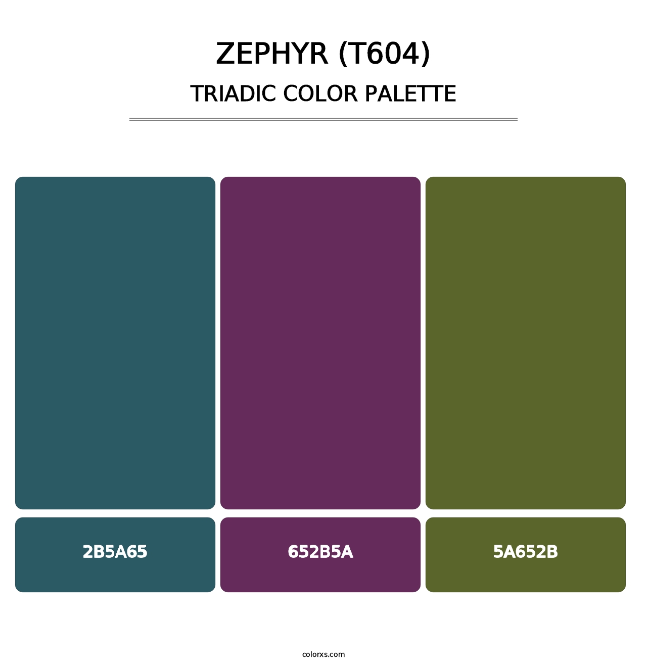 Zephyr (T604) - Triadic Color Palette