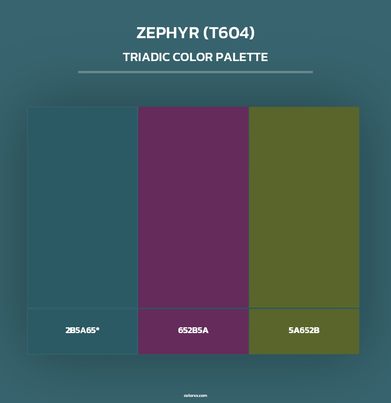 Zephyr (T604) - Triadic Color Palette