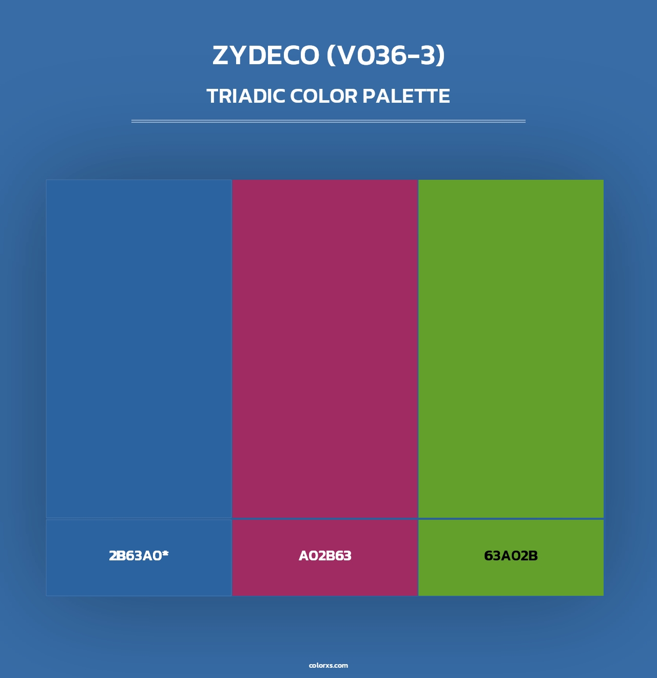 Zydeco (V036-3) - Triadic Color Palette