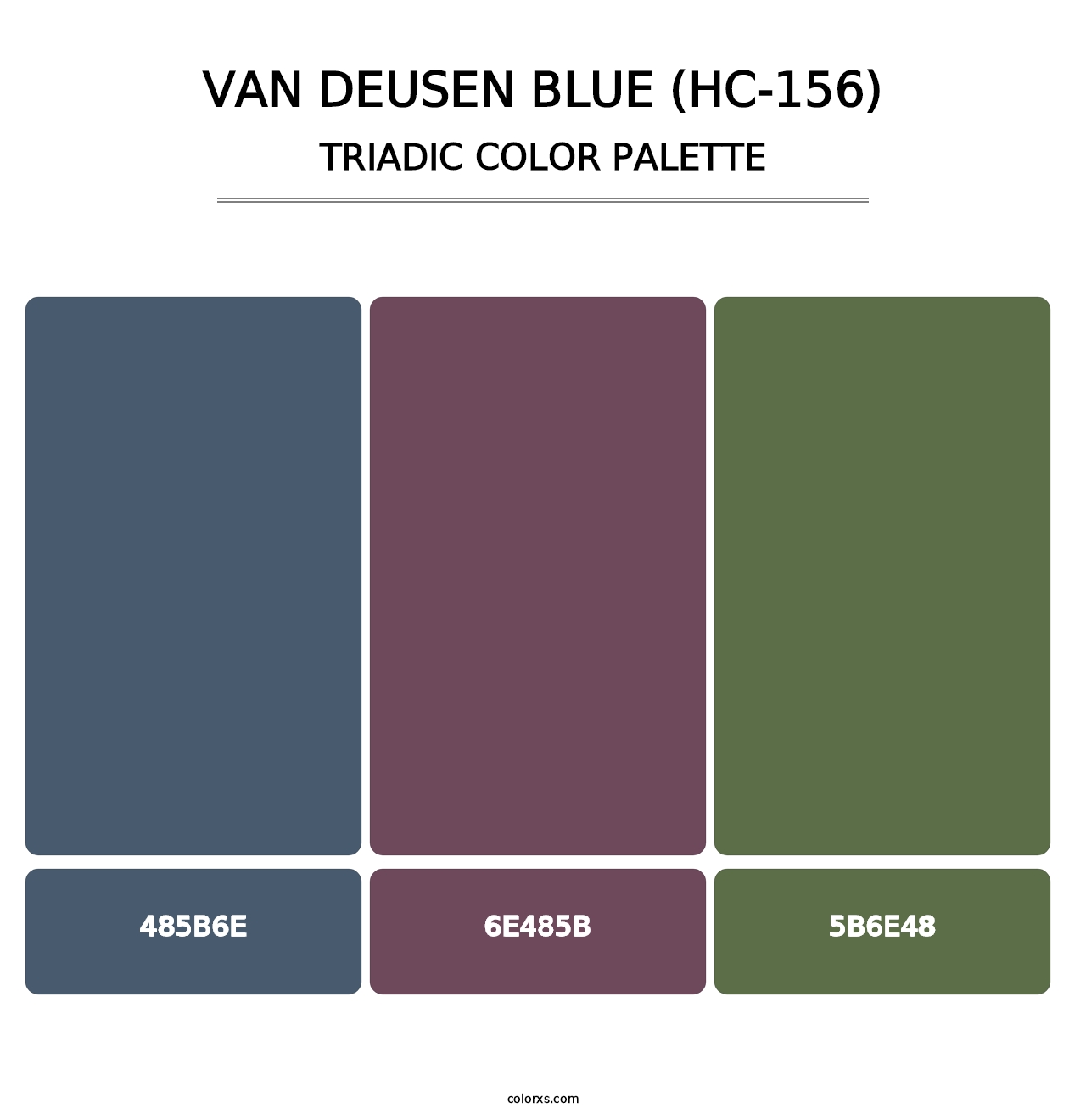 Van Deusen Blue (HC-156) - Triadic Color Palette