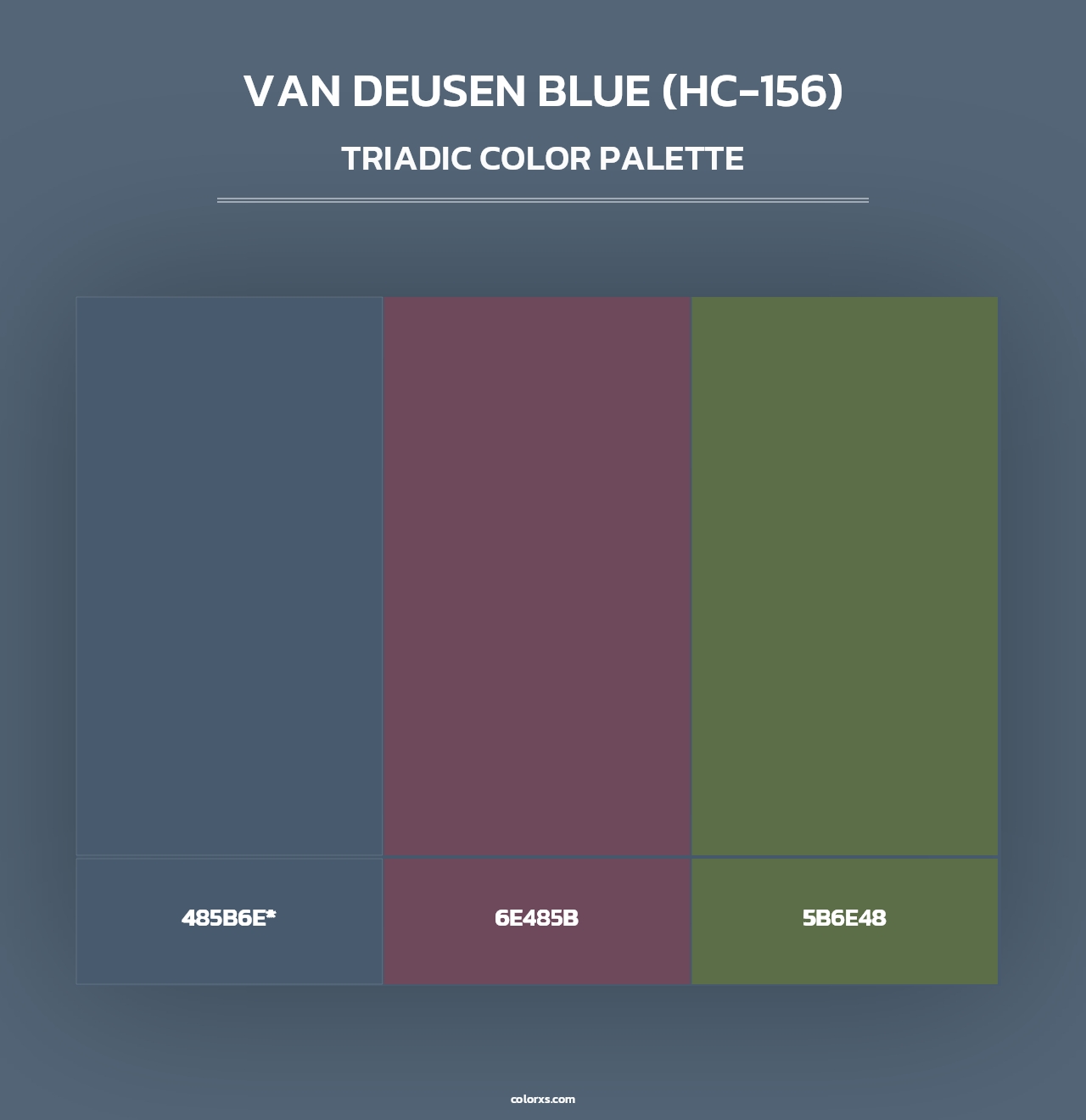 Van Deusen Blue (HC-156) - Triadic Color Palette