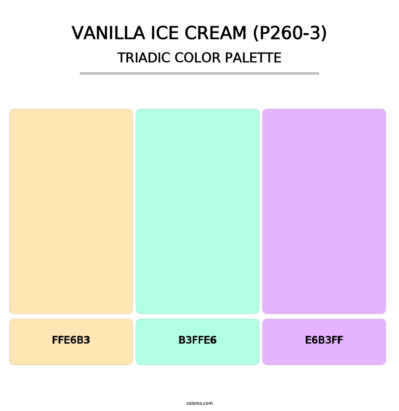 Vanilla Ice Cream (P260-3) - Triadic Color Palette