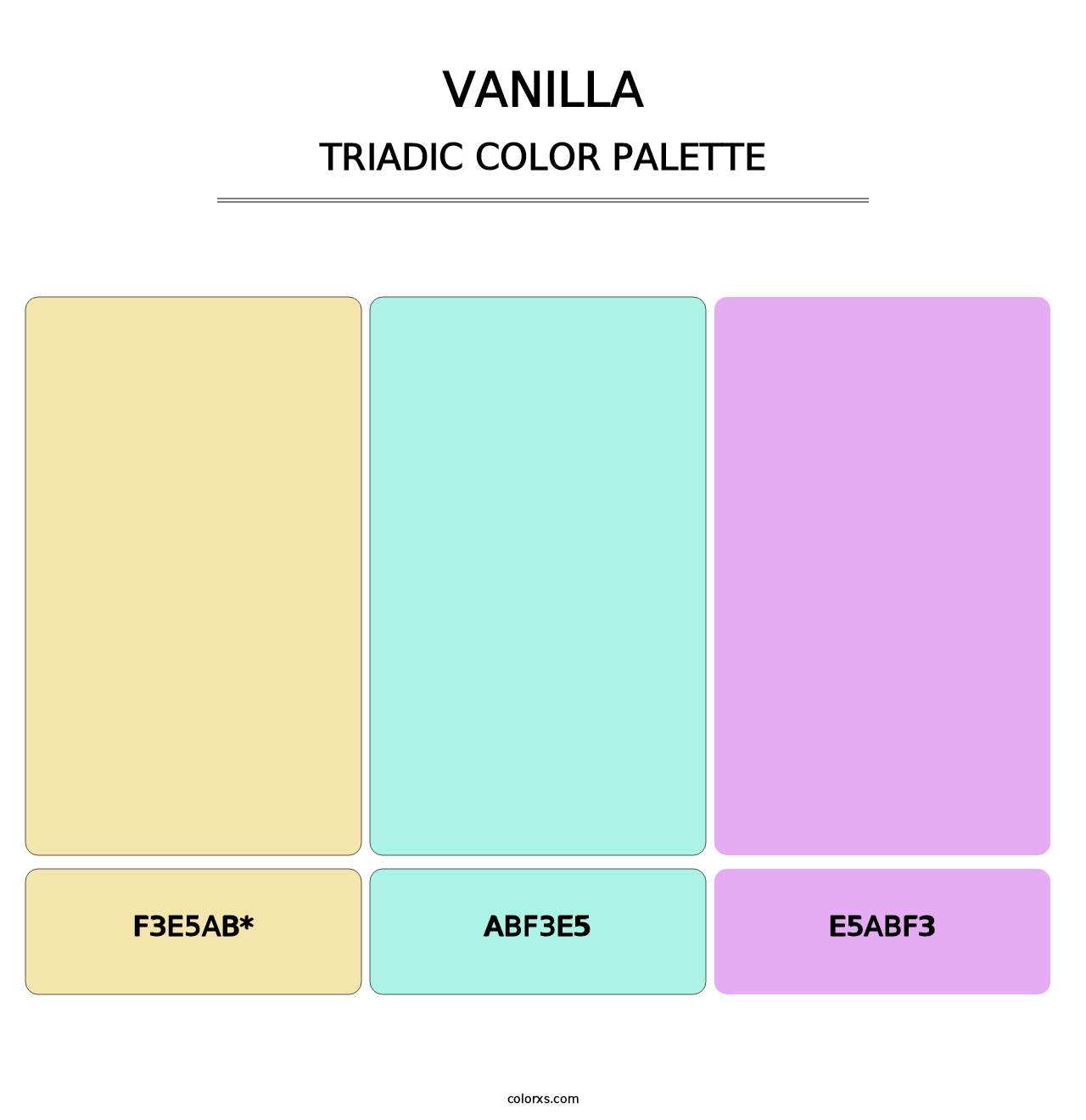 Vanilla - Triadic Color Palette