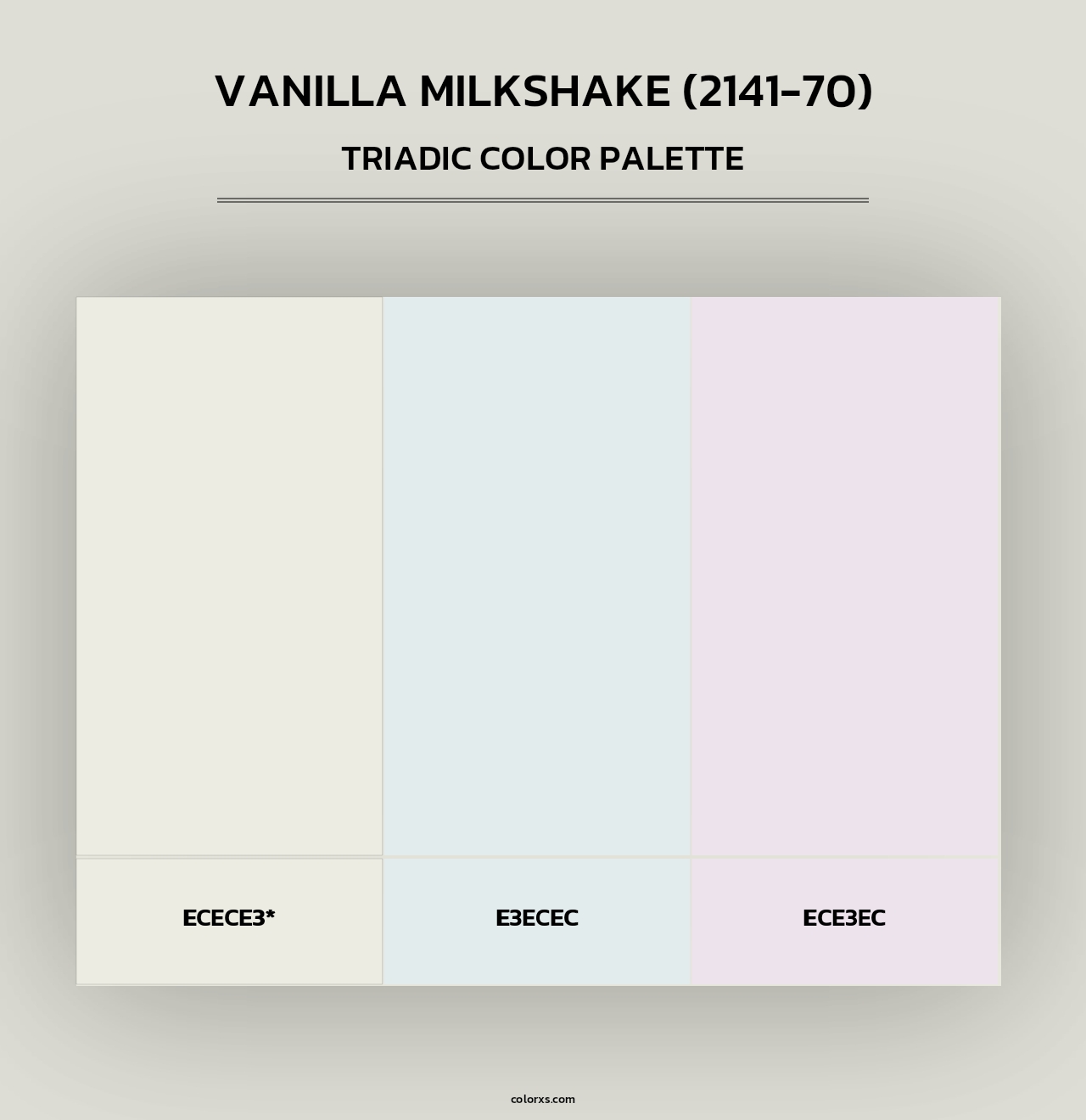 Vanilla Milkshake (2141-70) - Triadic Color Palette