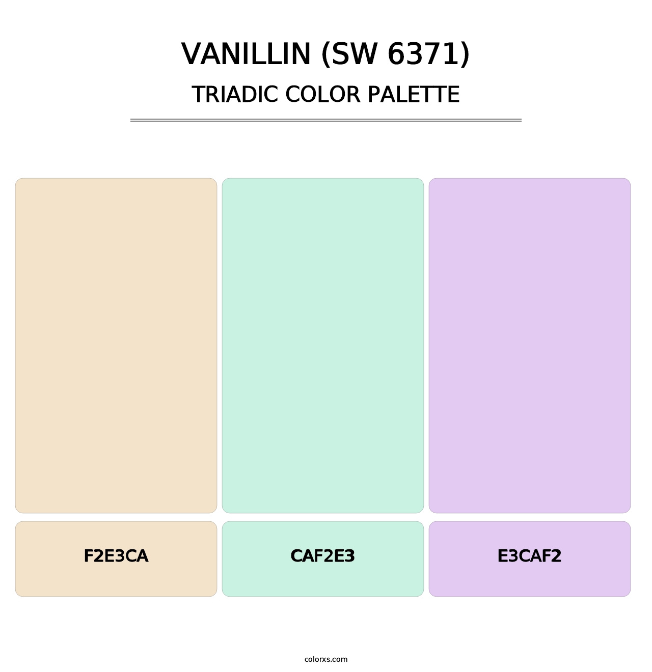 Vanillin (SW 6371) - Triadic Color Palette