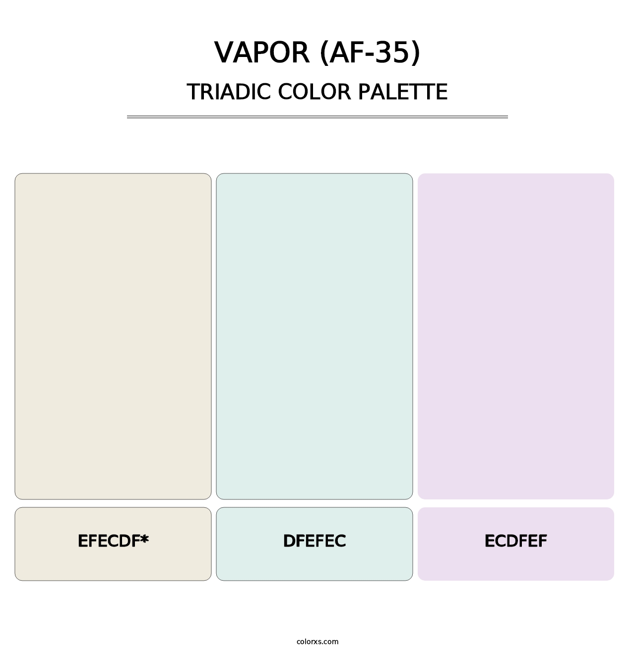 Vapor (AF-35) - Triadic Color Palette
