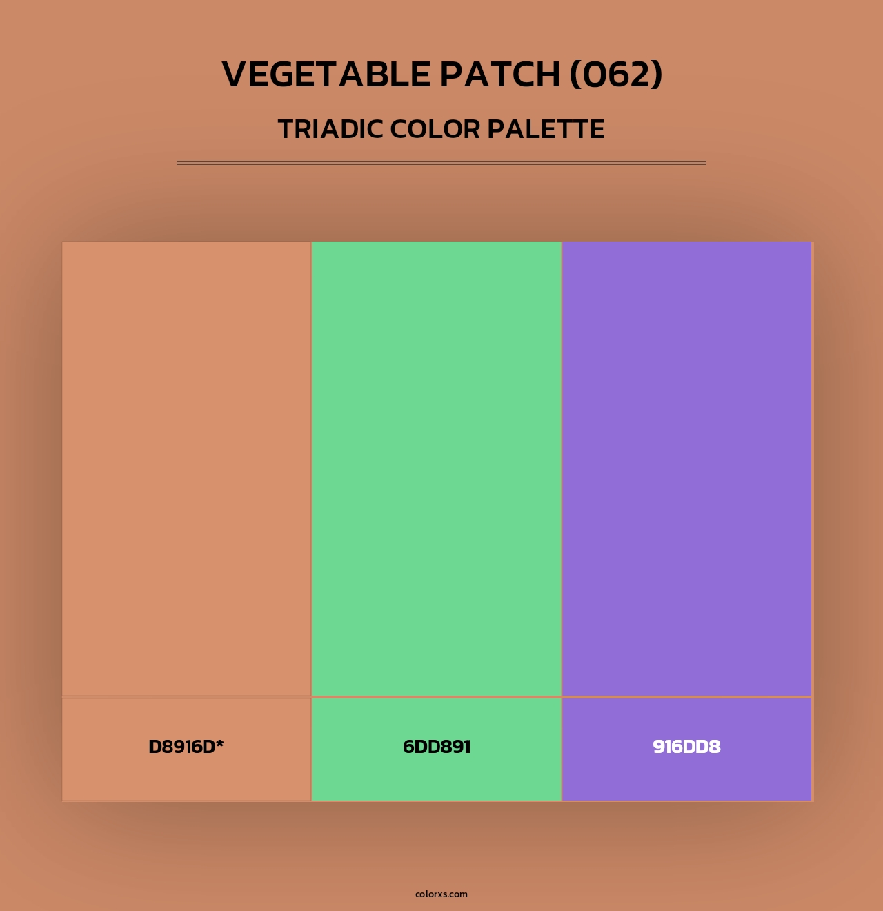 Vegetable Patch (062) - Triadic Color Palette