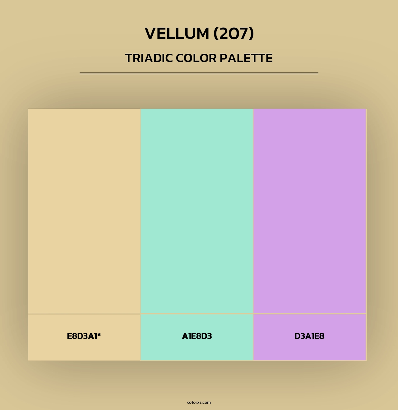 Vellum (207) - Triadic Color Palette