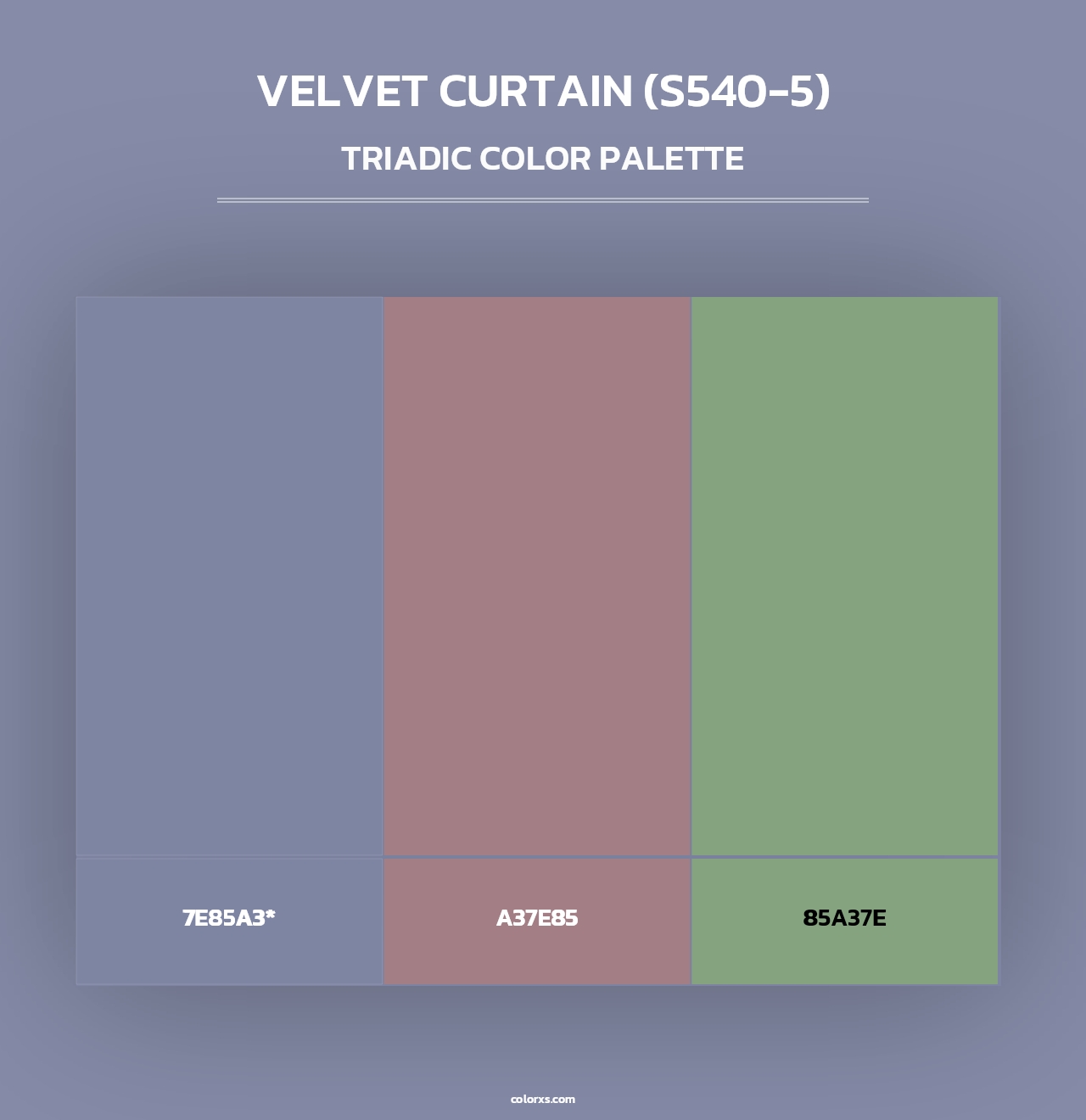 Velvet Curtain (S540-5) - Triadic Color Palette