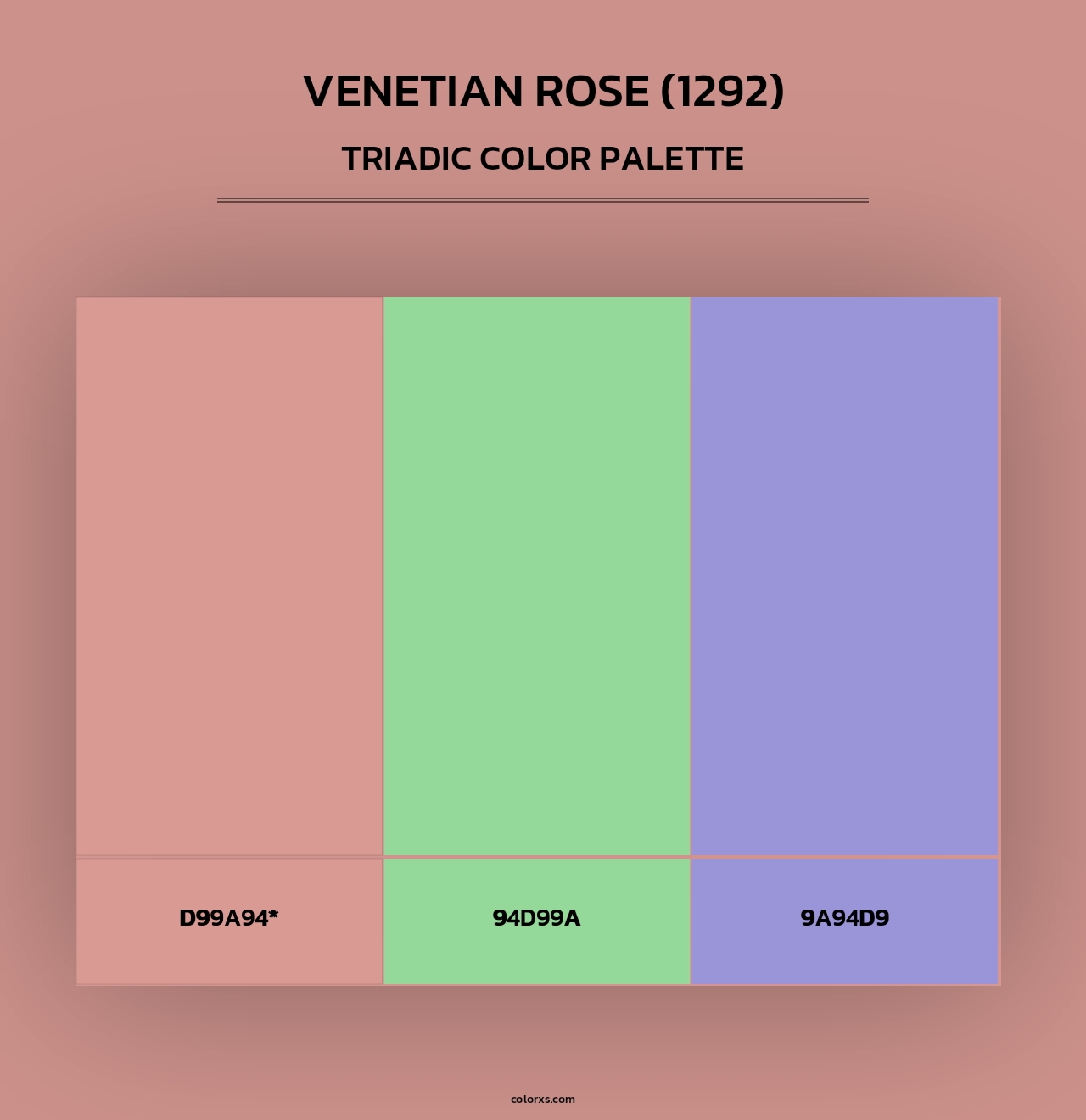 Venetian Rose (1292) - Triadic Color Palette