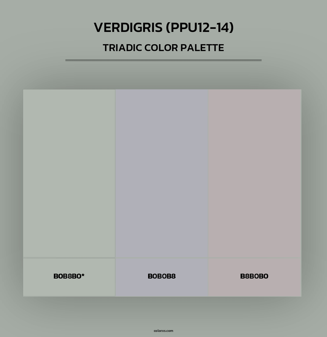 Verdigris (PPU12-14) - Triadic Color Palette