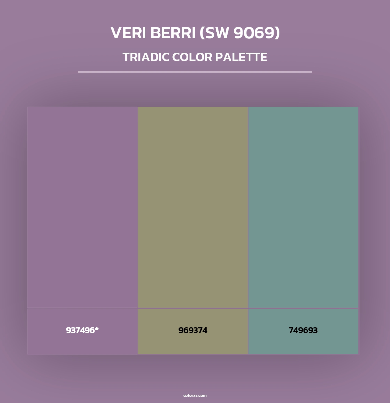 Veri Berri (SW 9069) - Triadic Color Palette