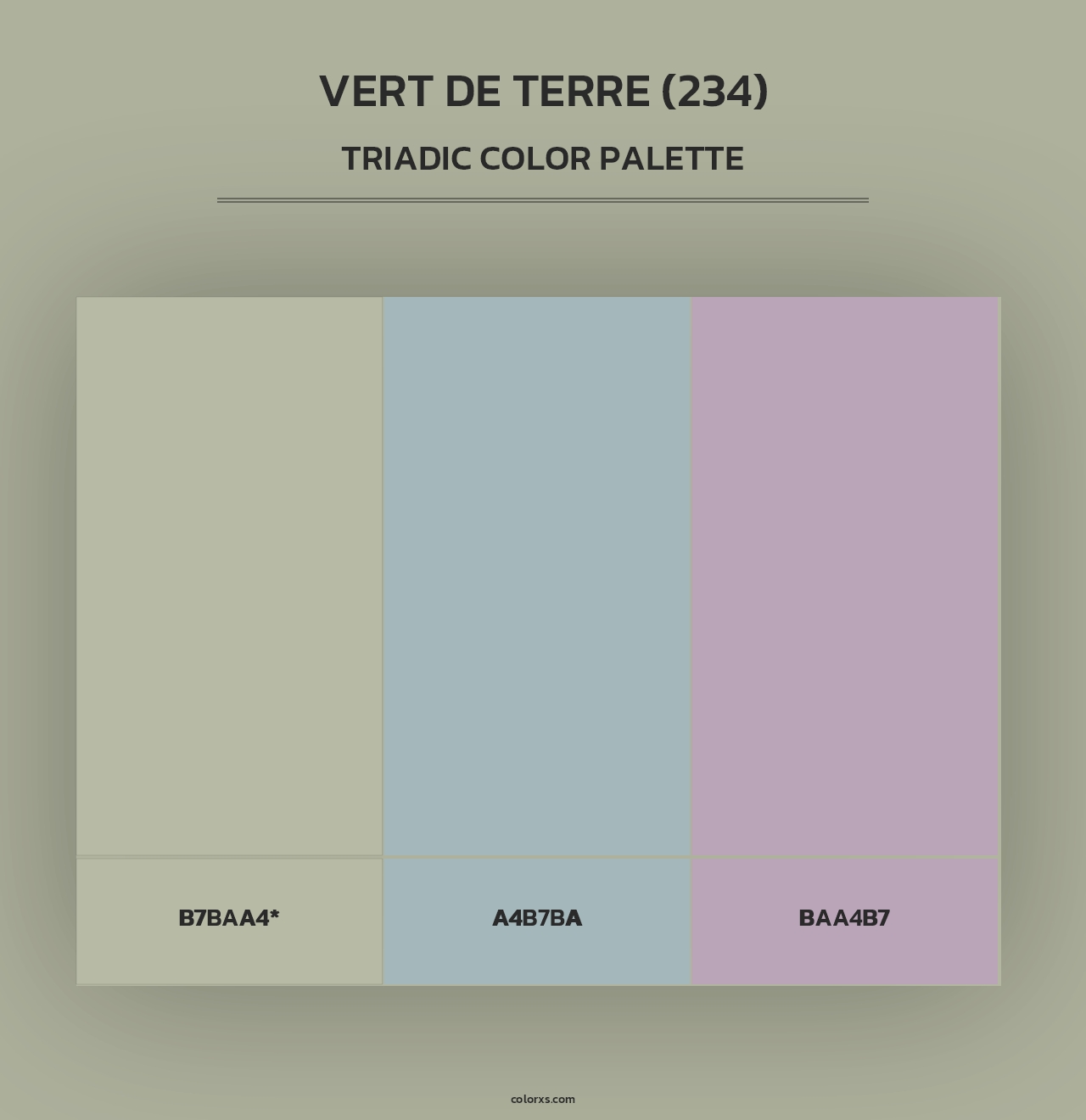 Vert de Terre (234) - Triadic Color Palette