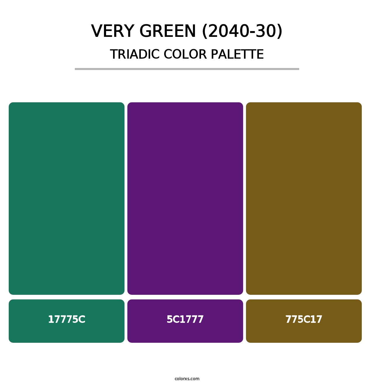 Very Green (2040-30) - Triadic Color Palette