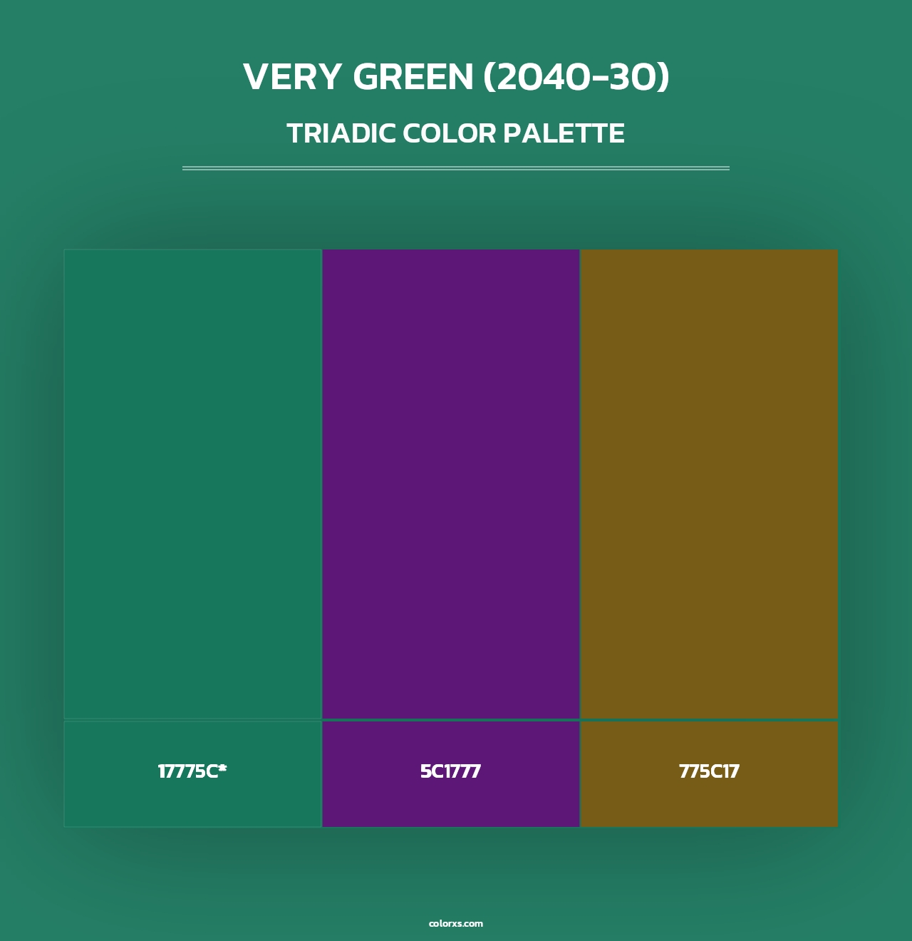 Very Green (2040-30) - Triadic Color Palette