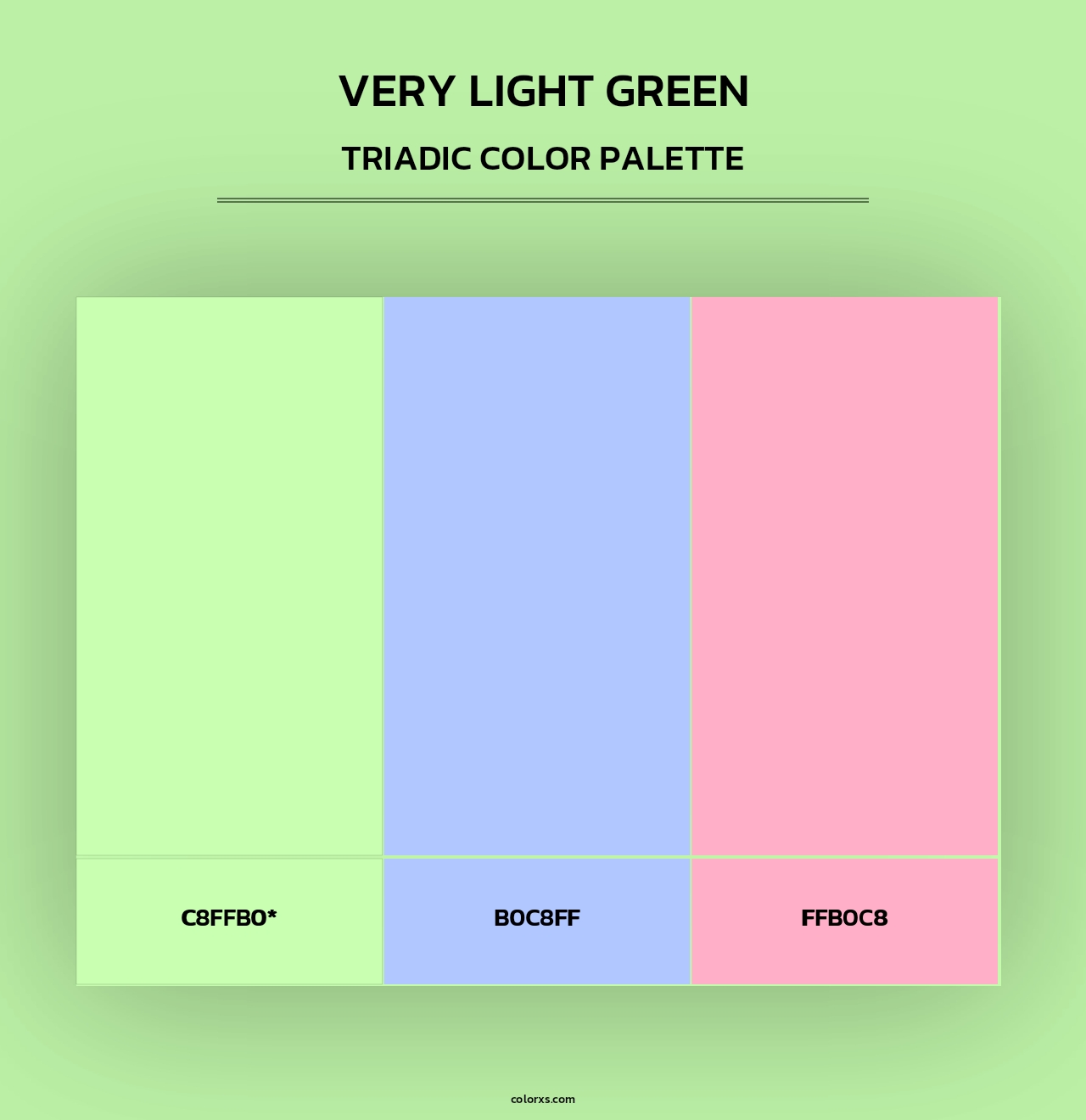 Very Light Green - Triadic Color Palette