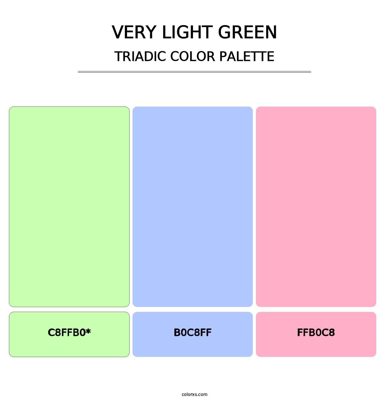 Very Light Green - Triadic Color Palette