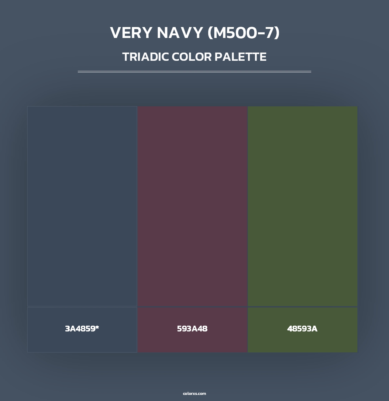 Very Navy (M500-7) - Triadic Color Palette