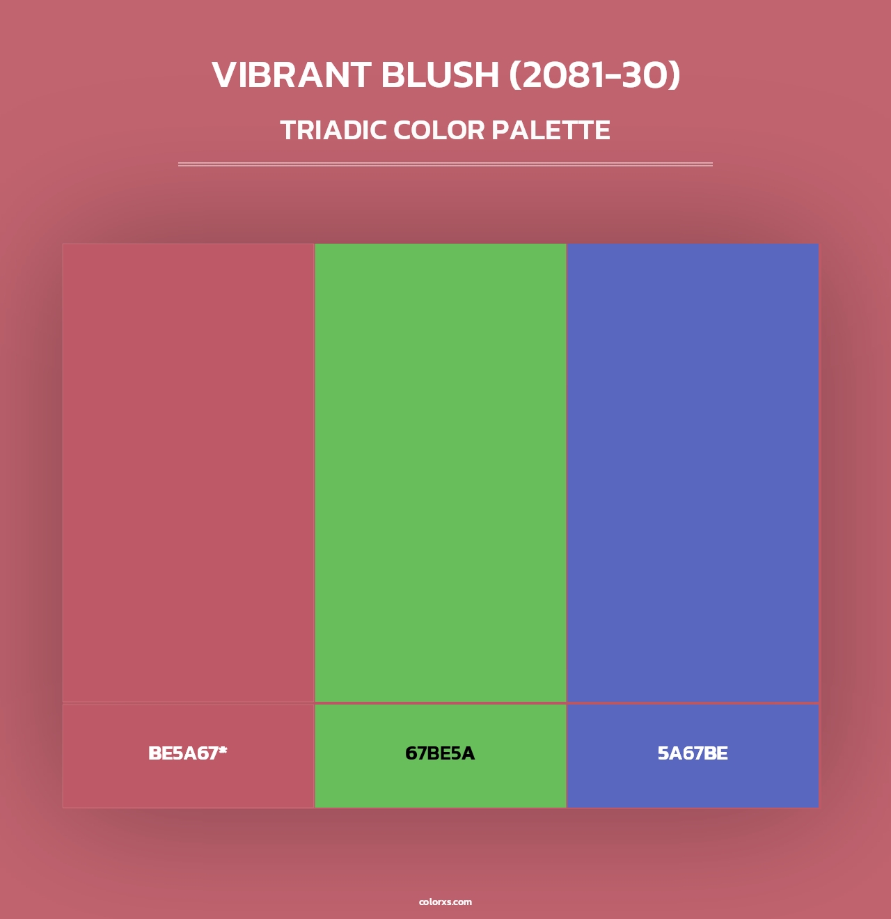 Vibrant Blush (2081-30) - Triadic Color Palette