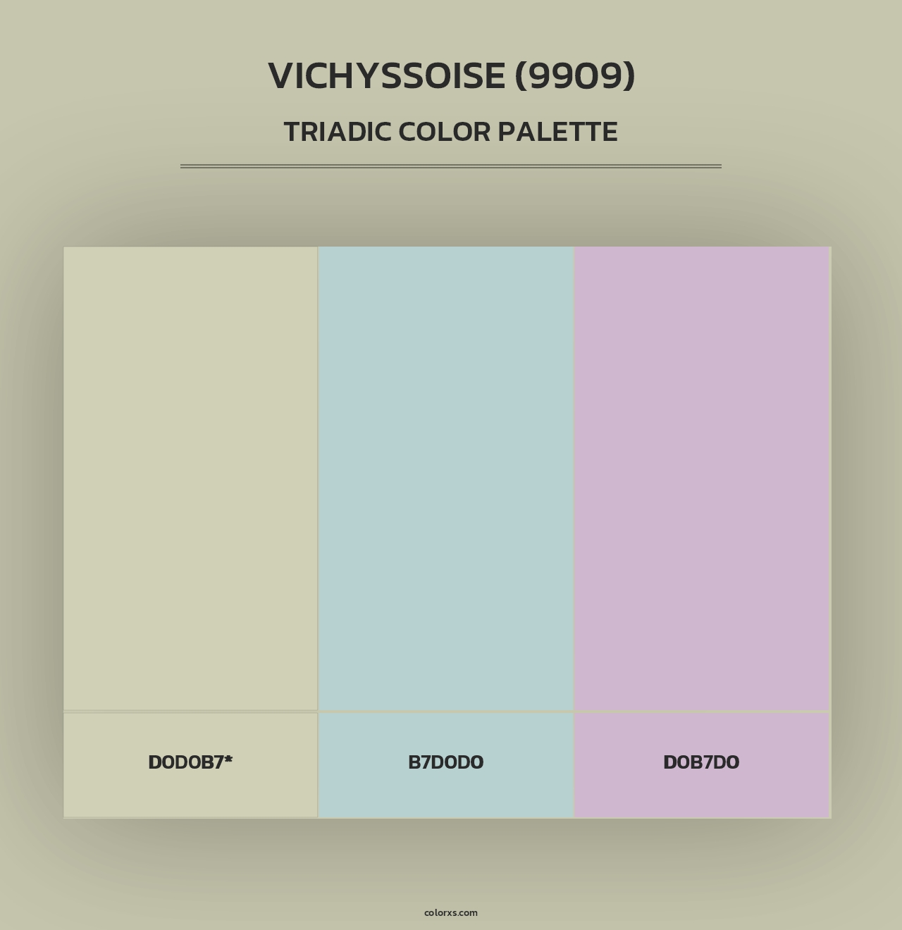 Vichyssoise (9909) - Triadic Color Palette