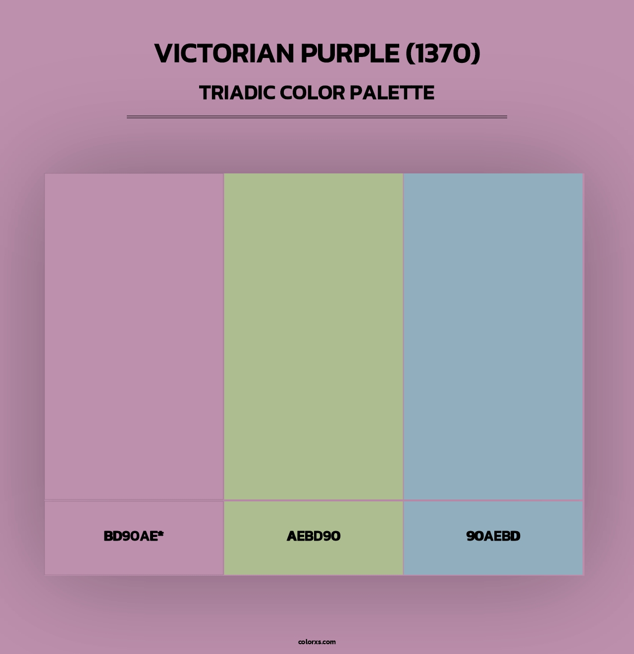 Victorian Purple (1370) - Triadic Color Palette
