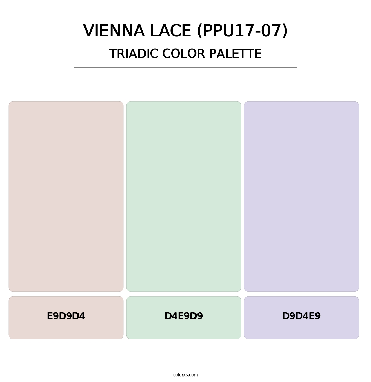 Vienna Lace (PPU17-07) - Triadic Color Palette