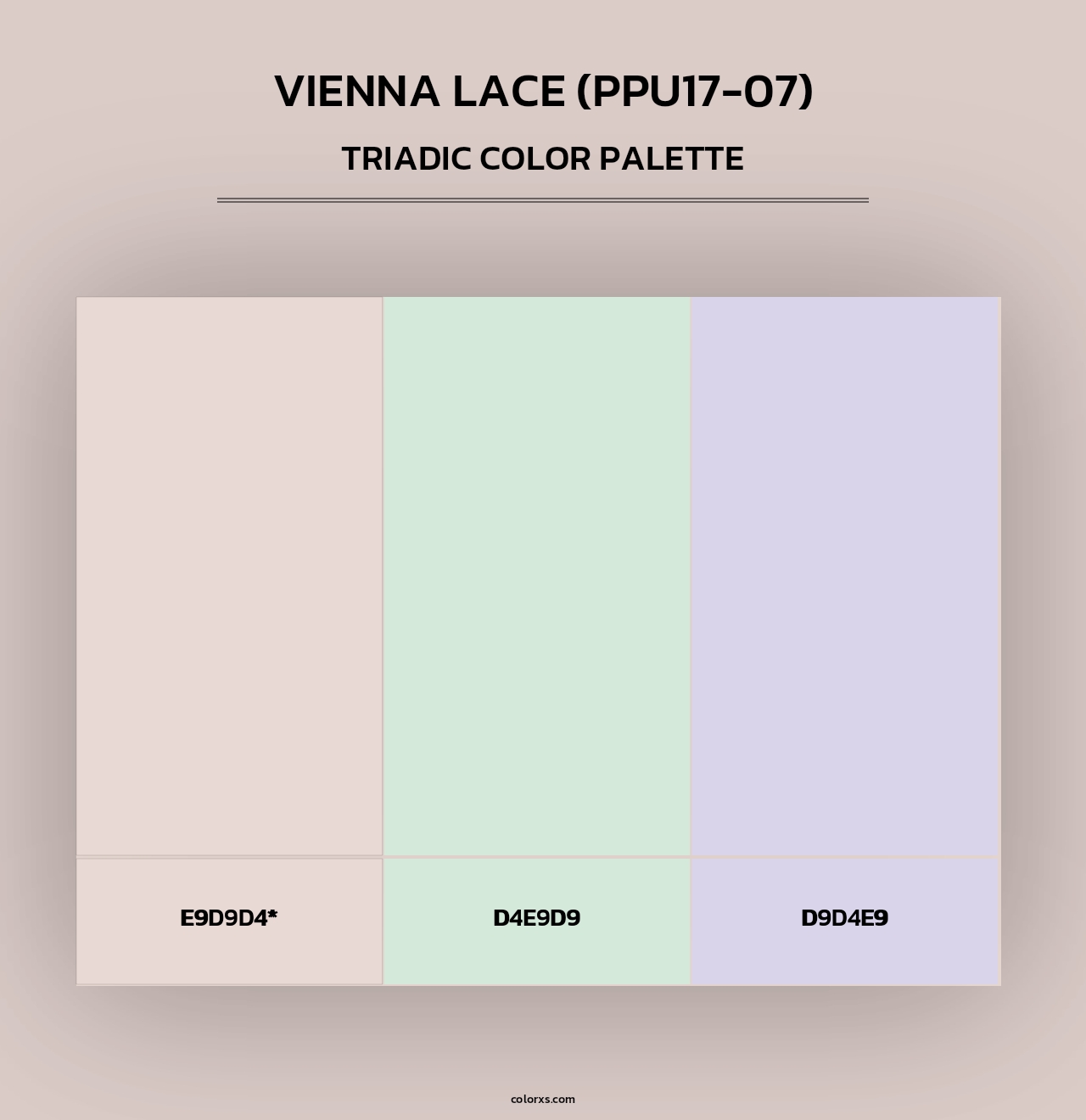 Vienna Lace (PPU17-07) - Triadic Color Palette