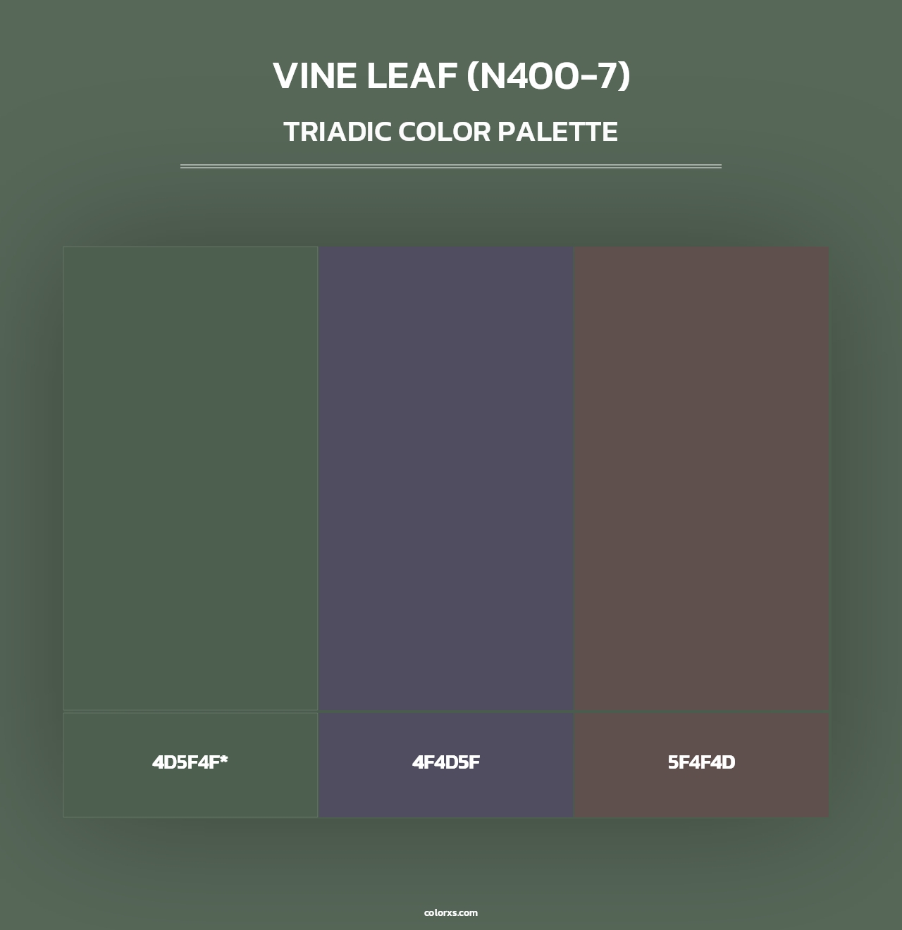 Vine Leaf (N400-7) - Triadic Color Palette
