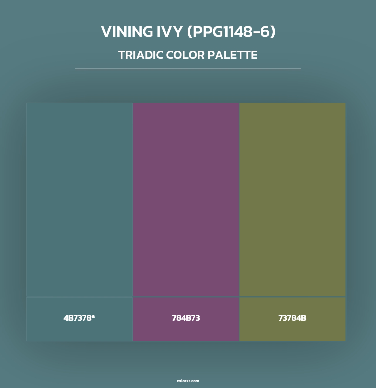 Vining Ivy (PPG1148-6) - Triadic Color Palette