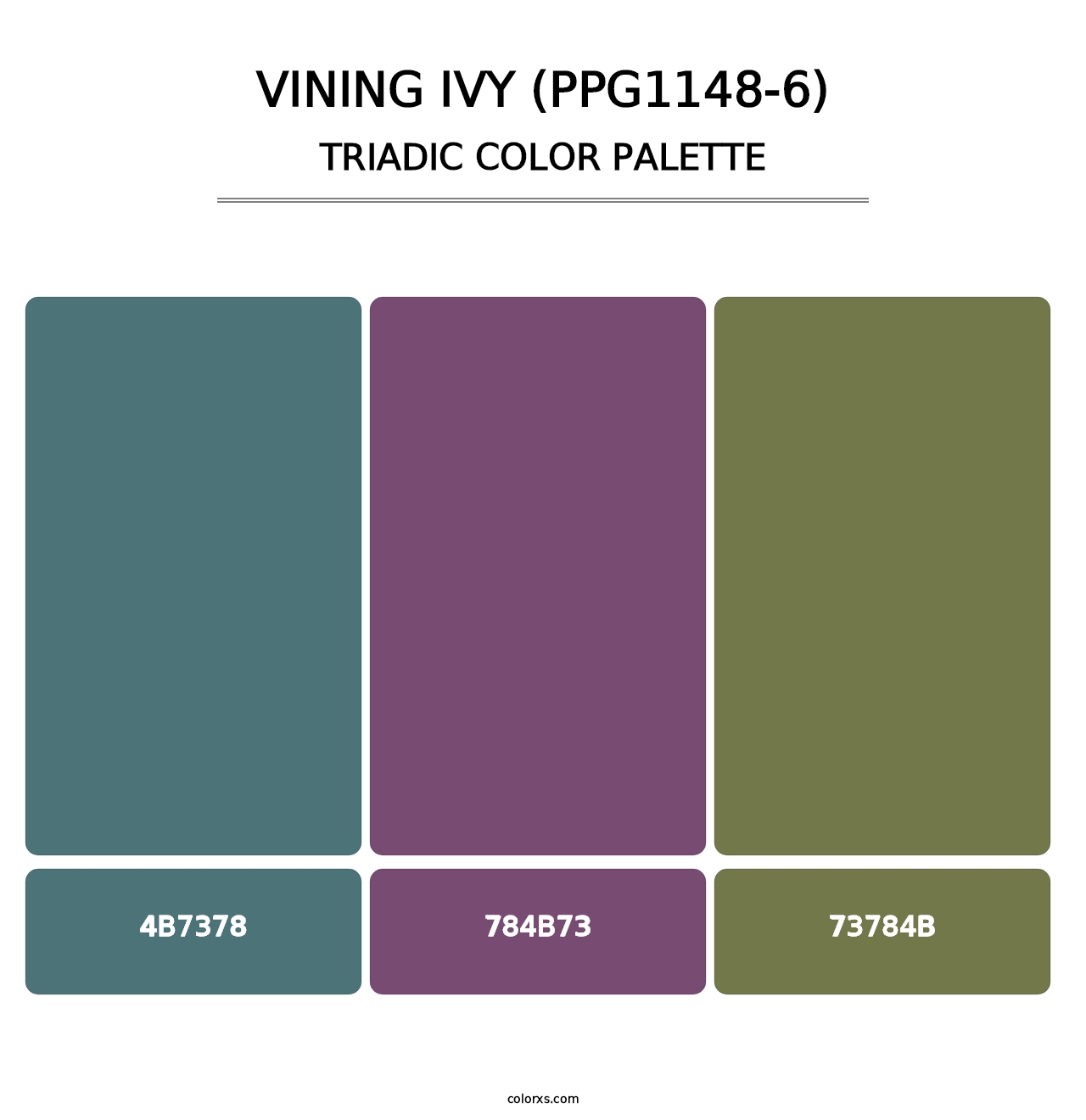 Vining Ivy (PPG1148-6) - Triadic Color Palette