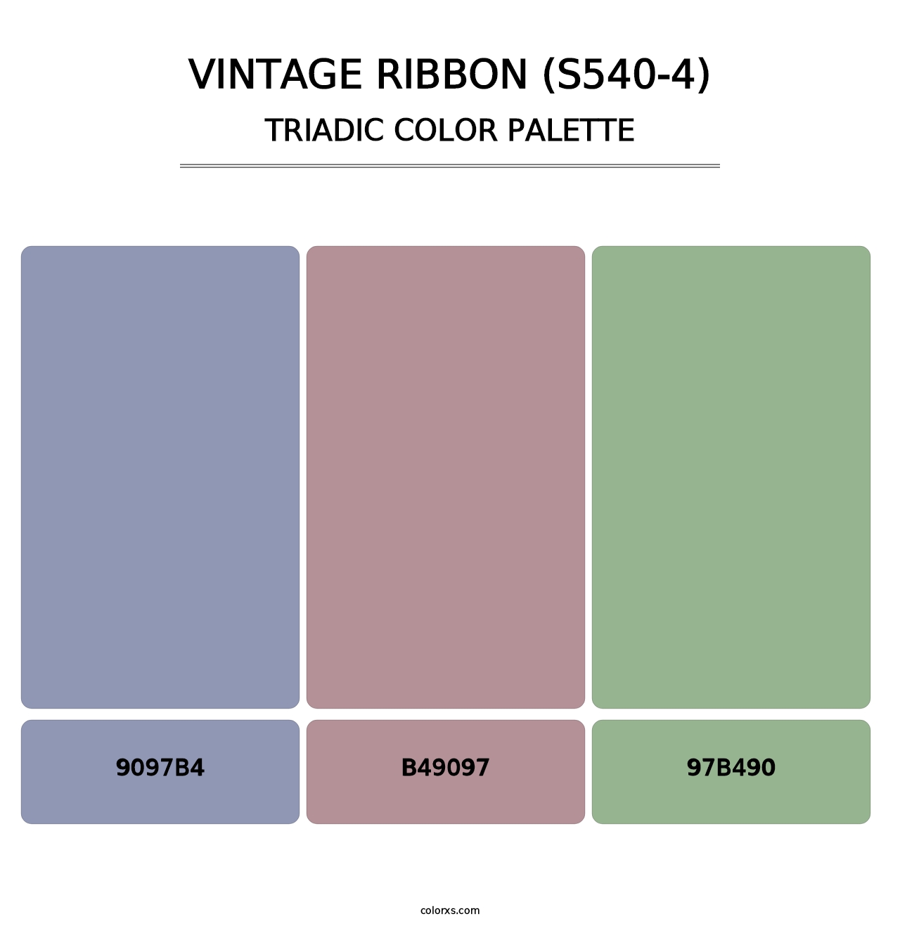 Vintage Ribbon (S540-4) - Triadic Color Palette