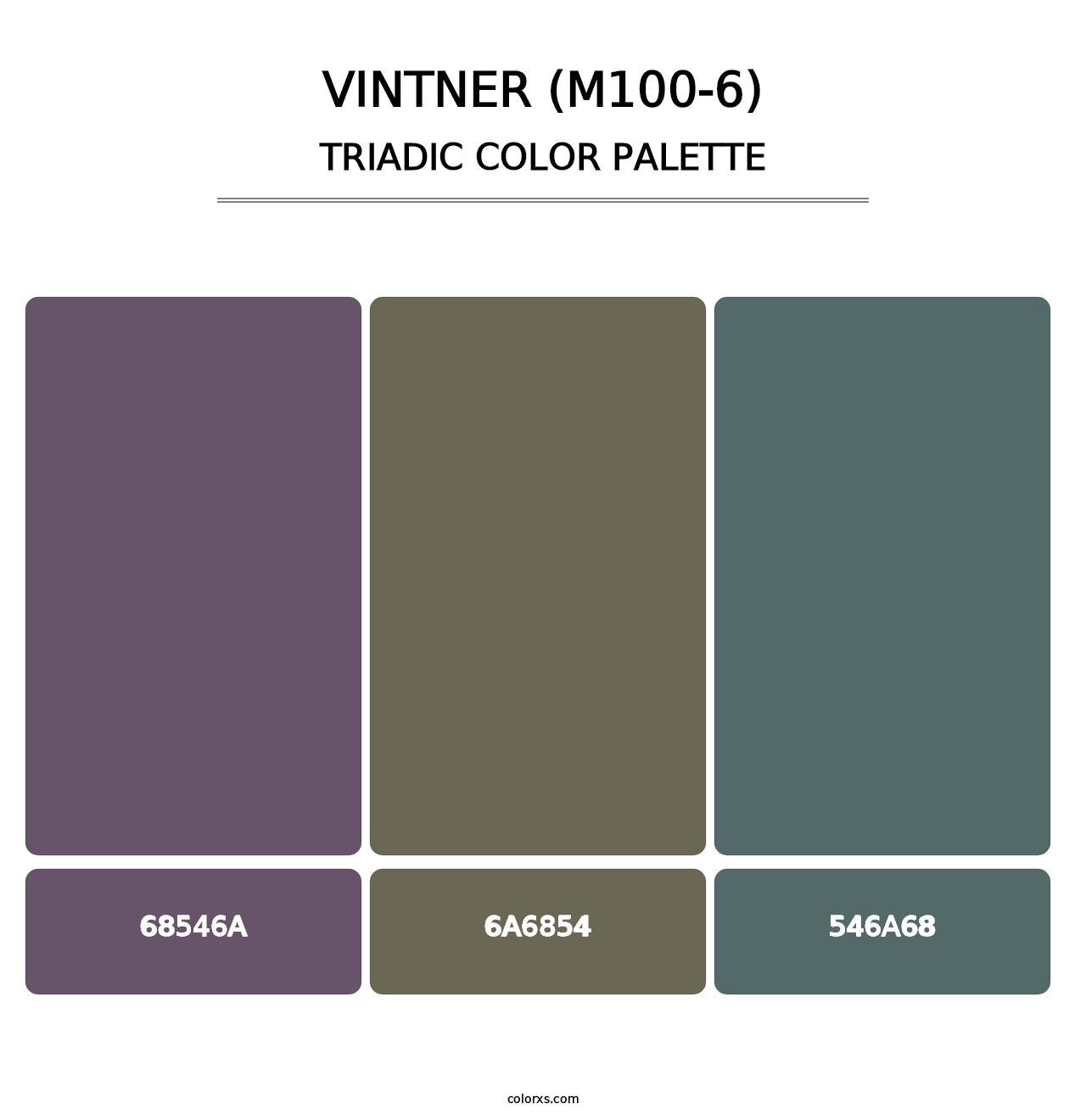 Vintner (M100-6) - Triadic Color Palette