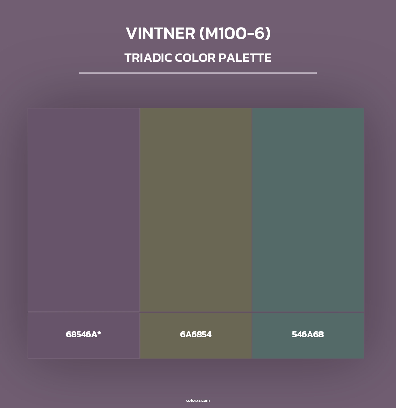 Vintner (M100-6) - Triadic Color Palette