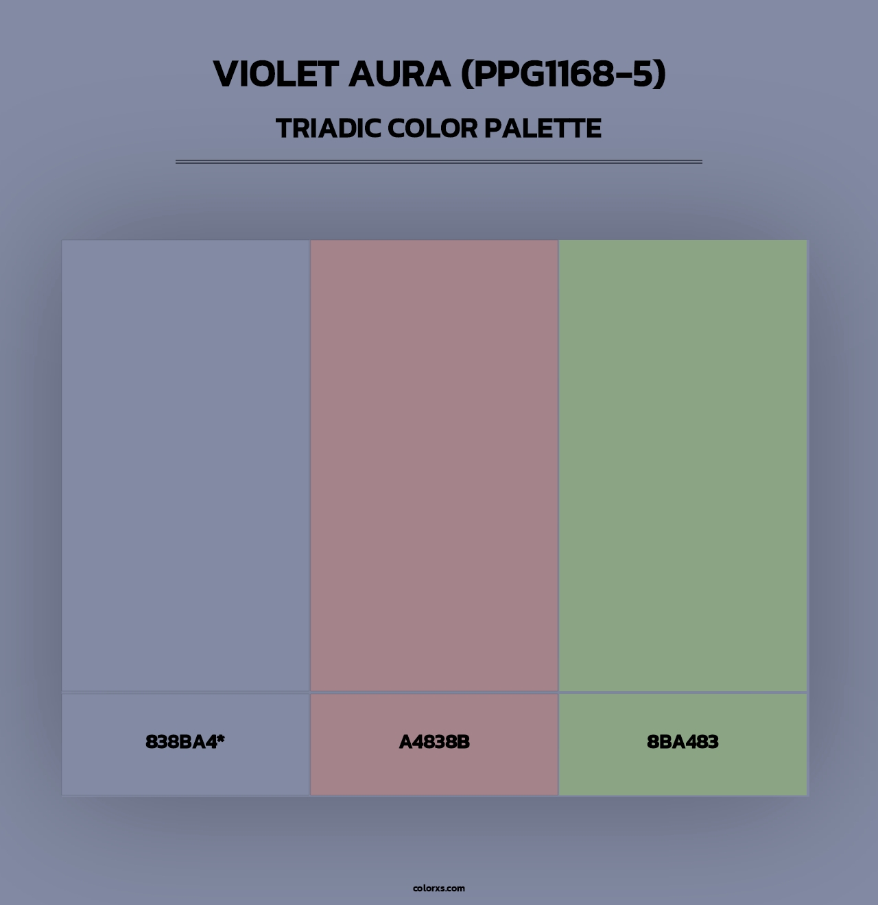 Violet Aura (PPG1168-5) - Triadic Color Palette