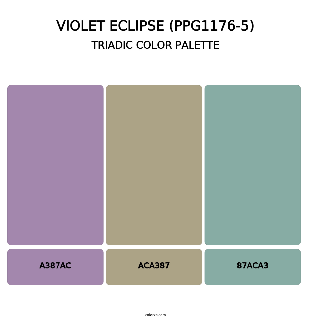 Violet Eclipse (PPG1176-5) - Triadic Color Palette