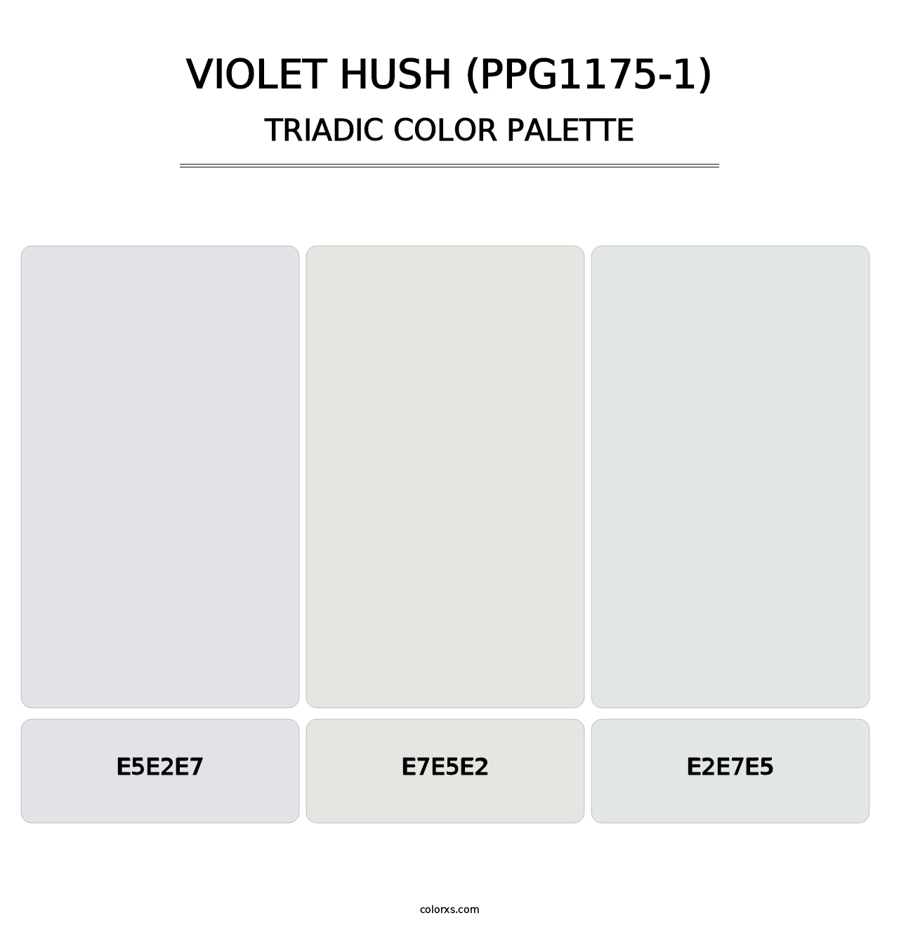 Violet Hush (PPG1175-1) - Triadic Color Palette