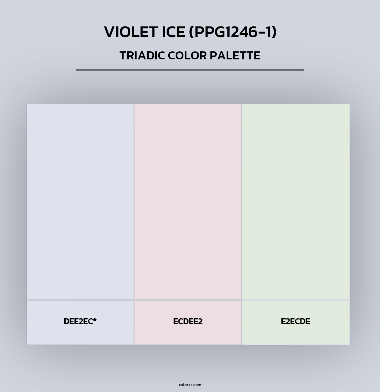 Violet Ice (PPG1246-1) - Triadic Color Palette
